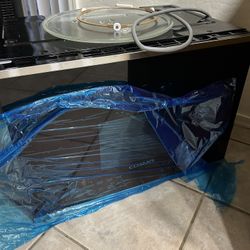 Cosmo 24-Inch 1.34 Cu. Ft. Over the Range Microwave in Stainless Steel and Black Glass