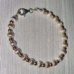 Ladies 7” SS 925 Beaded Bracelet