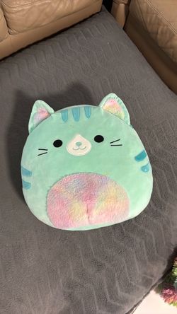 Squishmallow Teal Cat Plush Stuffed Animal