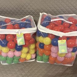 Two Sets New Unopened 200 Ct Ball Pit Balls 