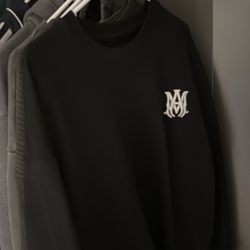 AMIRI Black Logo Crewneck Sweatshirt – Luxury Streetwear