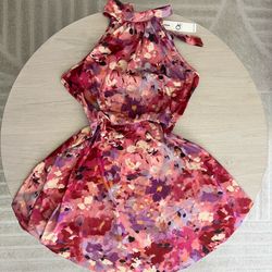 Floral shirt dress