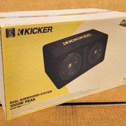 Kicker DCWC10 Ported Box Dual 10" CompC Subwoofers 1000 Watts 50DCWC102 🚨 No Credit Needed 🚨 Payment Options Available 🚨
