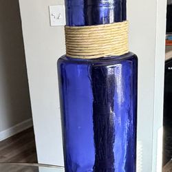 Tall Blue Vase