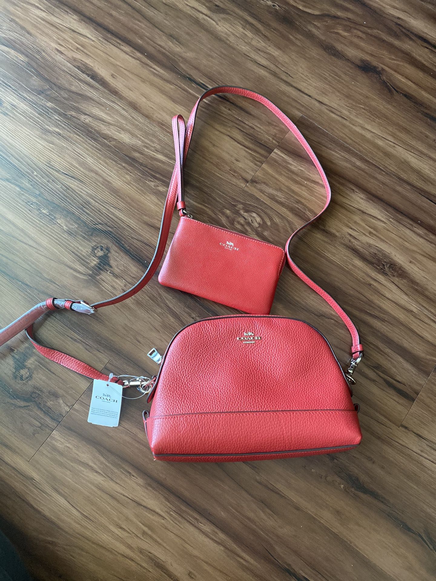 Coach crossbody red set