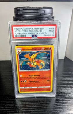 Pokemon cards Charizard special delivery promo PSA 9- pickup at angleton cash no trade