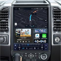 [8Core 4GB+64GB] Car Stereo Radio for Ford F150 2015 2016 2017 2018 2019 2020: 12.1 Inch IPS Touch Screen Car Radio with Wireless Carplay/Android Auto