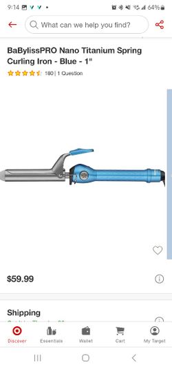 BaBylissPRO Nano Titanium Spring
Curling Iron - Blue - 1"