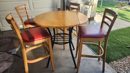 Bar table and stools