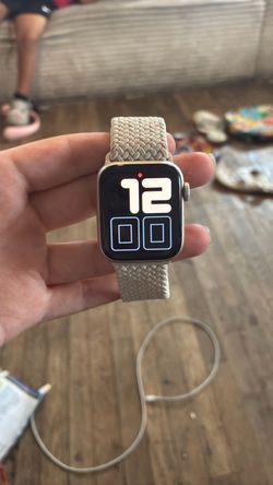 Apple Watch with White Sport Band