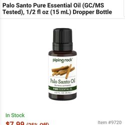 Palo Santo Aromatherapy Essential Oil 15ml NEW