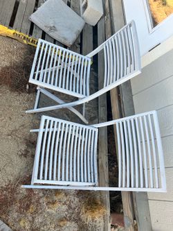 Outdoor metal folding chairs