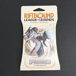 Riftbound SPIRITFORGED Sleeved Booster Pack - Factory Sealed - 1 Pack, 14 CARDS