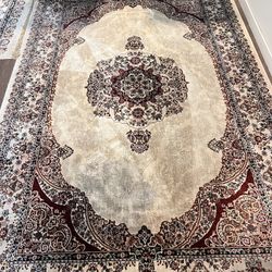 Oriental Persian Style Rug - Cream - 6.5x10ft 