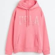 H&M UCLA Hoodie Womens Small Pink Fleece Bruins California College Terry Logo