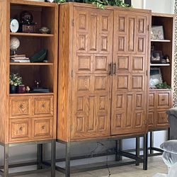 Solid Oak Entertainment Center