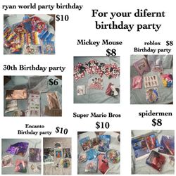 different birthday party