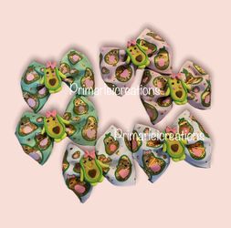 Avocado Hair Bows 