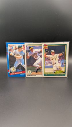 Mark McGwire Oakland Athletics Baseball Cards Lot