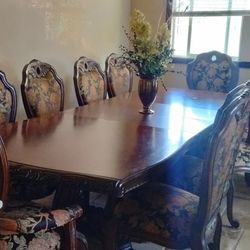 Aico Oppulente Dining Table With 10 Chairs 2 Arm Chair And  8 Side Chairs 3 Extension