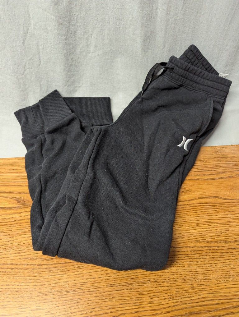 Hurley Boy's Performance Cotton Twill Jogger Size M Black Activewear Pants