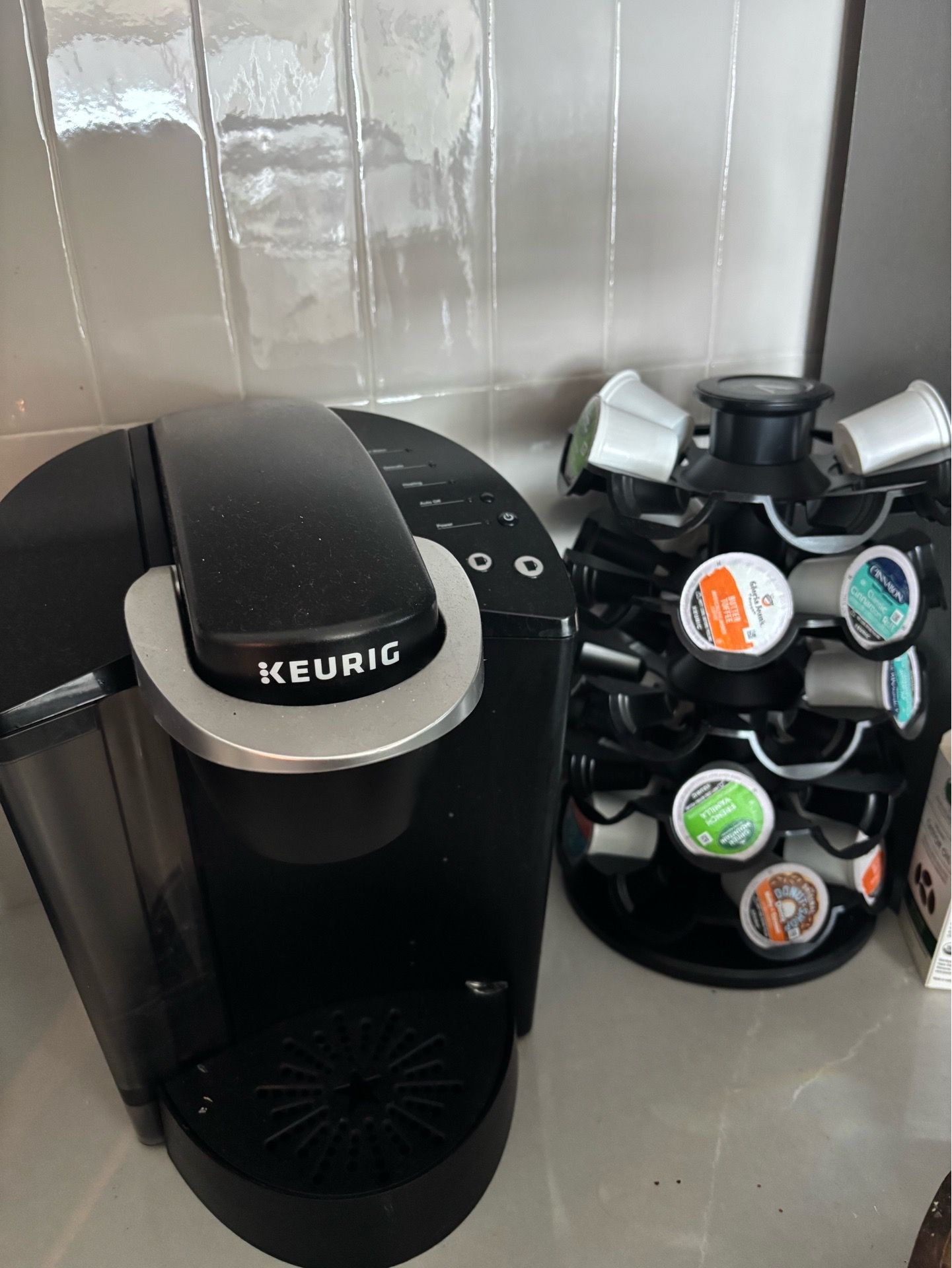 Keurig K-pod Coffee Maker + Pod stand