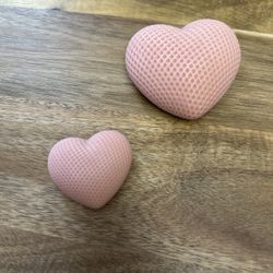 Pink heart-shaped soap