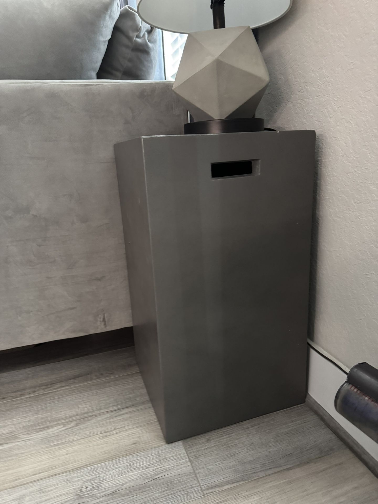 Modern Heavyweight Outdoor/Indoor Side Table or Accent Pedestal
