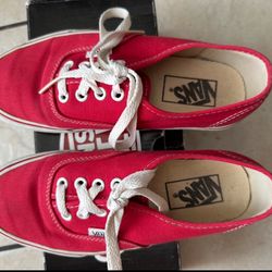 Red Vans Sneakers Size 5.5