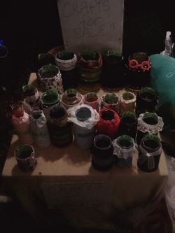 Vases with Hand Stitched Wraps