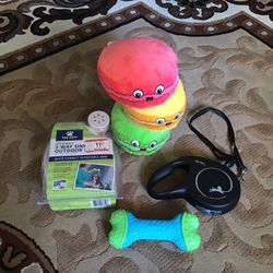 Sink & outdoor Sprayer, Flexi Leash, Macoroon Plush Dog And Kong Plastic Bone Toy ($20 For Everything )