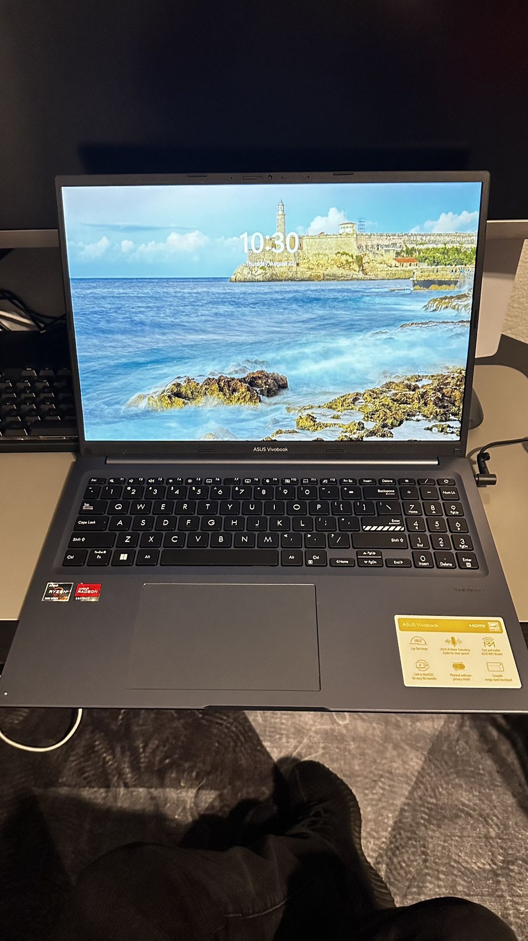 ASUS - Vivobook 16" Laptop - AMD Ryzen 7 5800HS with 12GB Memory - 512GB SSD - Quiet Blue