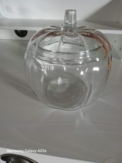 Glass Pumpkin candy dish - Turlock