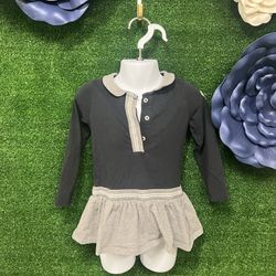 Moncler Navy And Gray Dress With Collar Size 2 Toddler