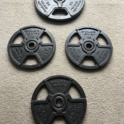 Gold's Gym Weight Plates - 1x 25lb, 3x 10lb