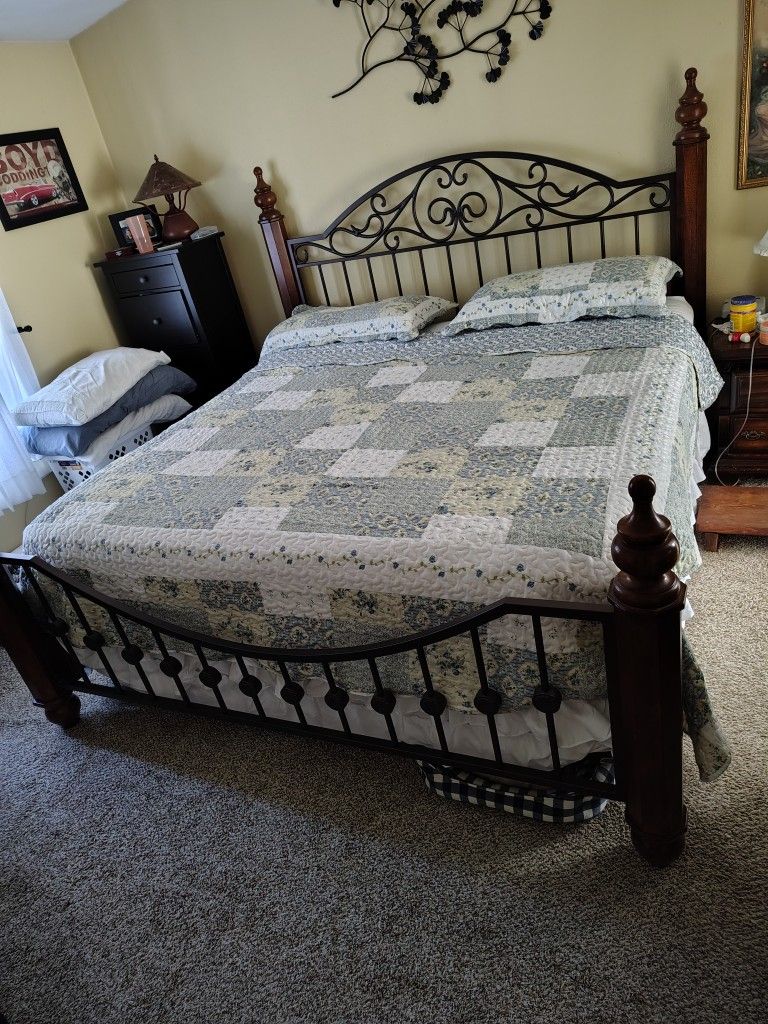 King Bed Frame With Headboard Footboard, Nice