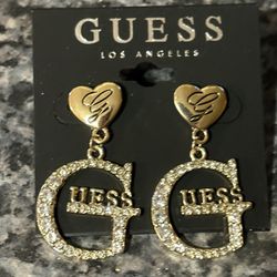Gold Guess Earrings 