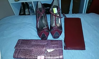 Heels and 2 clutches
