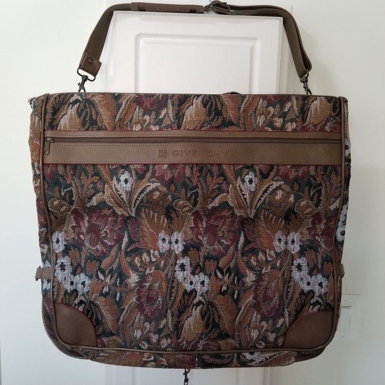 Vintage Givenchy Tapestry Floral Garment Bag
