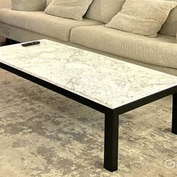 Crate & Barrel Marble Coffee Table