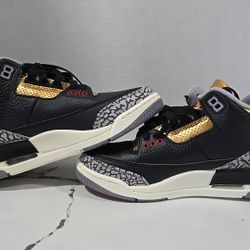 Jordan 3 Retro Black Cement Gold