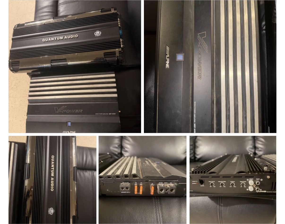 4000 Watt Amp Quantum audio / MRp-850watts Apline mono block V-Power amp