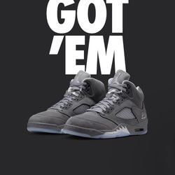 Jordan 5 - Wolf Grey - size 11M -