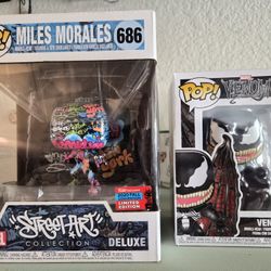 Funko Pop. Limited Edition Miles Morales And Venom