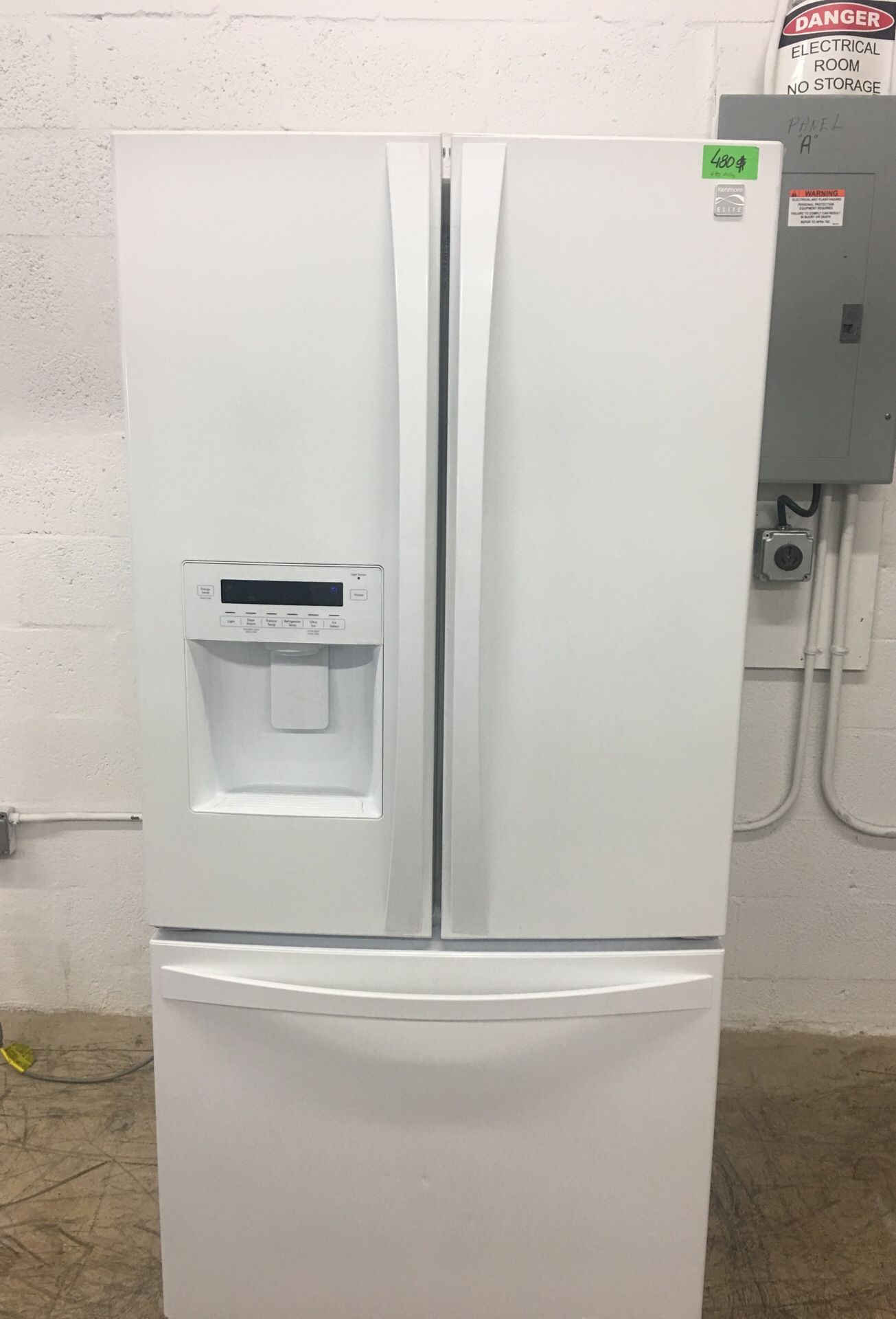 White Kenmore Elite Refrigerator with French Doors! 3 months of warranty and fast delivery