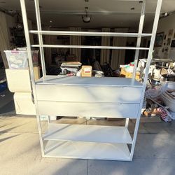 IKEA ELVARLI Open Storage System – White (2 Drawers + Shelves)