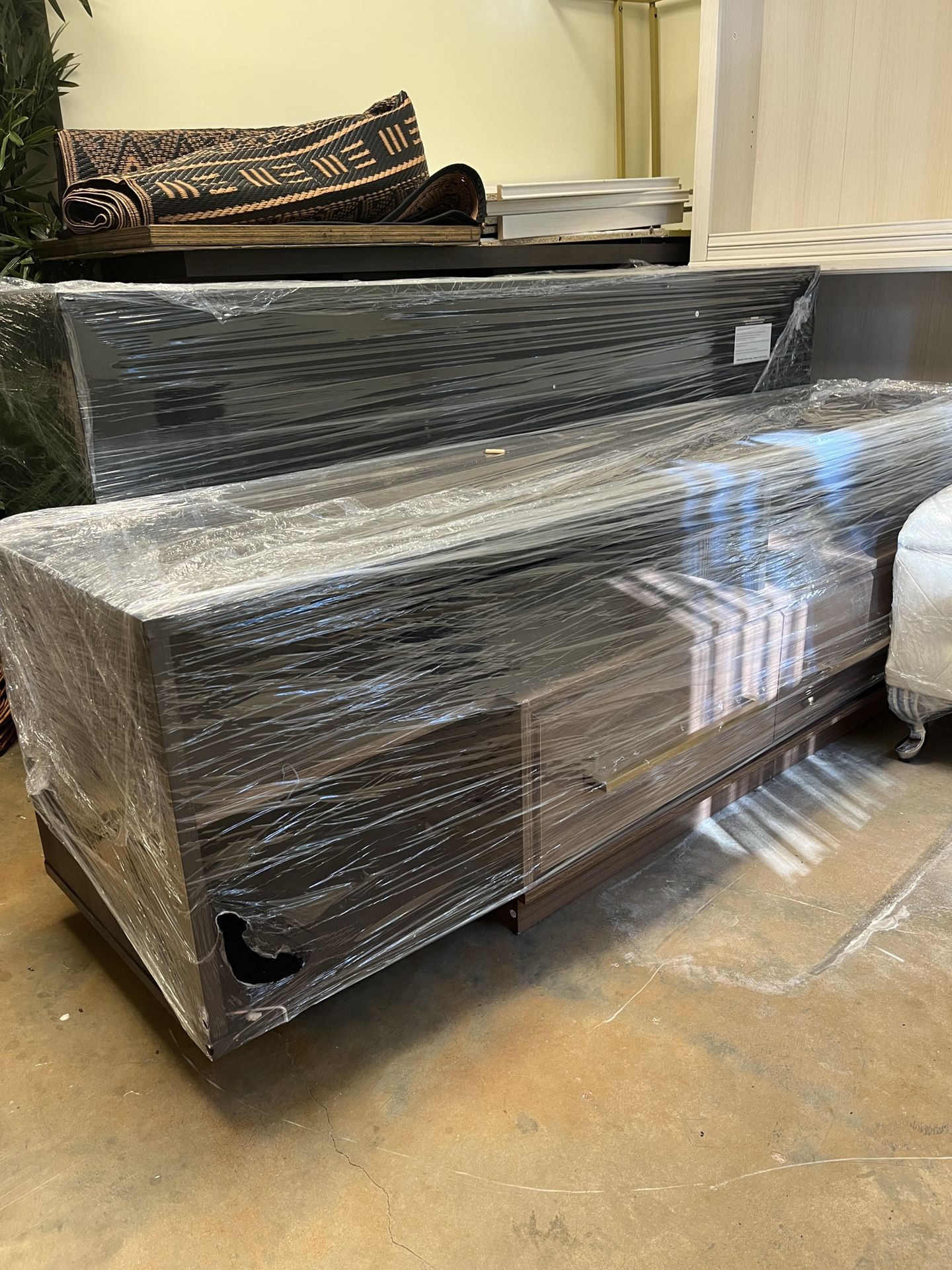 Entertainment Center With Shelves And Drawers