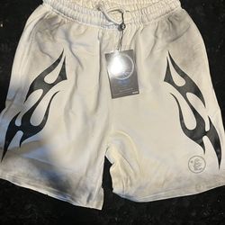 White flame Hellstar shorts