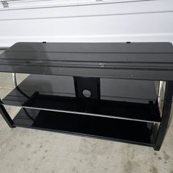 Black Glass TV Stand