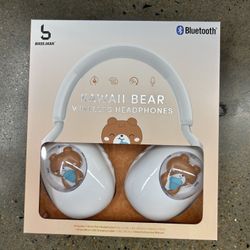 NWT Kawaii Bear Bluetooth wireless headphones